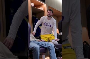 No ice bath for Luka 😂 #lakers