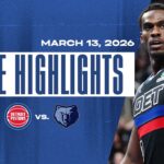Detroit Pistons vs. Memphis Grizzlies | Game Highlights | 03.13.26