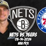 Brooklyn Nets vs Philadelphia 76ers 3/14/26 NBA Free Picks & Prediction | NBA Betting Tips