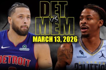 Detroit Pistons vs Memphis Grizzlies Full Game Highlights – March 13, 2026 | NBA Season