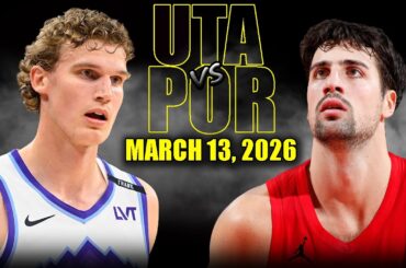 Utah Jazz vs Portland Trail Blazers Full Game Highlights – March 13, 2026 | NBA Season