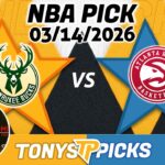 Milwaukee Bucks vs. Atlanta Hawks Pick 3/14/26 NBA Pick Prediction