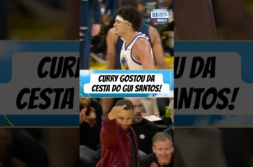 Olha o Curry comemorando a cesta do Gui! 👏🇧🇷 #nba #basquete #shorts