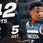 Anthony Edwards GOES OFF For 42 Points vs Warriors 🔥 | March 13, 2026