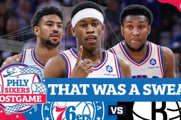 Justin Edwards, Sixers Narrowly ESCAPE With Much-Needed Win Over Nets | PHLY Sixers Postgame