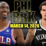 Philadelphia 76ers vs Brooklyn Ners Full Game Highlights – March 14, 2026 | NBA Season