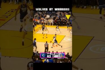 Steph Not Impressed by Edwards’ Three and Stare 🤦‍♂️ Wolves at Warriors #nba #shorts