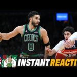 INSTANT REACTION: Tatum, Queta power Celtics to 111–100 win over Wizards