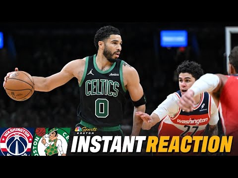 INSTANT REACTION: Tatum, Queta power Celtics to 111–100 win over Wizards