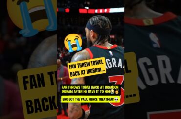 Fan THREW Ingrams towel BACK at him💀
