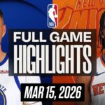 WARRIORS vs KNICKS FULL GAME HIGHLIGHTS MARCH 15, 2026 NBA HIGHLIGHTS | NBA 2K26 GAMEPLAY