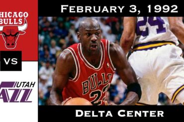 Full Game: Triple Overtime Controversy in Utah | Bulls vs Jazz (Feb 3, 1992)