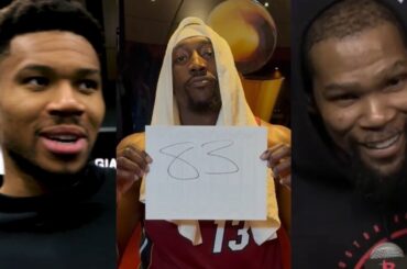 Giannis and Kevin Durant show love to Bam Adebayo after scoring 83 points 🙌