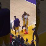 LeBron and Luka Doncic embrace after Lakers blowout win over the bulls