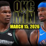 Oklahoma City Thunder vs Minnesota Timberwolves Full Game Highlights – March 15, 2026 | NBA Season