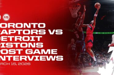 Toronto Raptors Full Media Availability | Post Game vs. Pistons | March 15, 2026