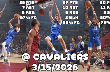 Flagg Shines With 27 PTS, 10 AST & 2 BLK | Dallas Mavericks Team Highlights vs Cavaliers (3/15/2026)