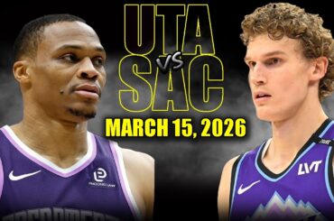 Utah Jazz vs Sacramento Kings Full Game Highlights – March 15, 2026 | NBA Season