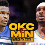 Oklahoma City Thunder vs Minnesota Timberwolves Full Game Highlights | Mar 15, 2026 | FreeDawkins