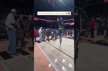 Pure class from these two 👏👏 #nba #hawks #basketball #soccer #juggling #mogueye