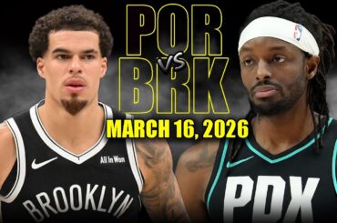 Portland Trail Blazers vs Brooklyn Nets Full Game Highlights – March 16, 2026 | NBA Season