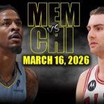 Memphis Grizzlies vs Chicago Bulls Full Game Highlights – March 16, 2026 | NBA Season
