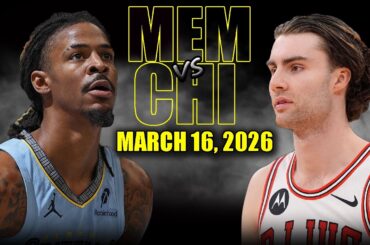 Memphis Grizzlies vs Chicago Bulls Full Game Highlights – March 16, 2026 | NBA Season