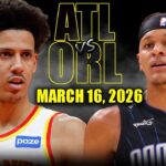 Atlanta Hawks vs Orlando Magic Full Game Highlights – March 16, 2026 | NBA Season