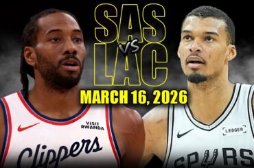 San Antonio Spurs vs Los Angeles Clippers Full Game Highlights – March 16, 2026 | NBA Season