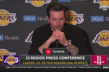 JJ Redick POSTGAME INTERVIEW | Los Angeles Lakers defeat Houston Rockets 100-92 for 6 straight win