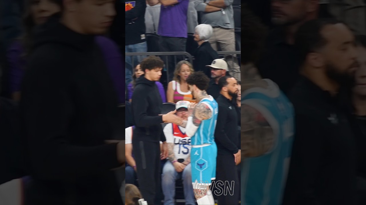 Whole lotta motion🤝🏀 #LaMeloBall #Charlotte #Hornets #Basketball #Melo #Pregame #Handshakes #GVSN