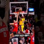 AR sets it up. Bron SLAMS it DOWN. #lakers