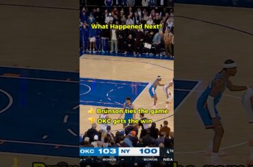 ONE SHOT 🧊 New York vs OKC - Guess the Ending! #nba #whathappenednext #nbahighlights #sports #clutch