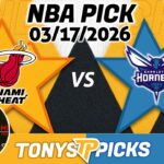 Miami Heat vs Charlotte Hornets Pick 3/17/26 NBA Pick Prediction