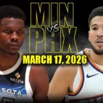 Minnesota Timberwolves vs Phoenix Suns Full Game Highlights – March 17, 2026 | NBA Season