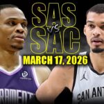 San Antonio Spurs vs Sacramento Kings Full Game Highlights – March 17, 2026 | NBA Season