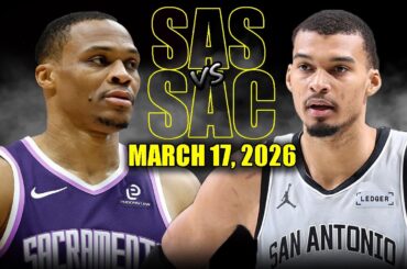 San Antonio Spurs vs Sacramento Kings Full Game Highlights – March 17, 2026 | NBA Season