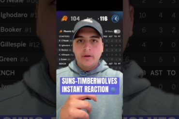 Instant Reaction To The Phoenix Suns LOSING To The Timberwolves 🐺 #nba #phoenixsuns #devinbooker