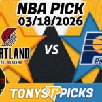 Portland Trail Blazers vs Indiana Pacers Pick 3/18/26 NBA Pick Prediction