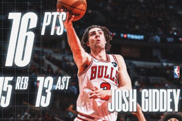 GIDDEY MONSTER TRIPLE DOUBLE LEADS BULLS TO WIN OVER GRIZZLIES! 🔥