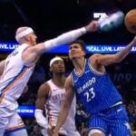 Alex Caruso gets tech for blocking the shot with his shoe vs Magic 😂