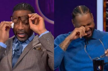 Carmelo and T-Mac in tears after Melo said the Rockets could make the WCF 😂
