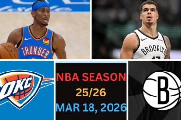 (LIVE) Oklahoma City Thunder vs Brooklyn Nets| SGA vs MPJ NBA Live Stream