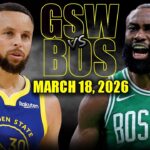 Golden State Warriors vs Boston Celtics Full Game Highlights – March 18, 2026 | NBA Season