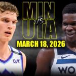 Minnesota Timberwolves vs Utah Jazz Full Game Highlights – March 18, 2026 | NBA Season