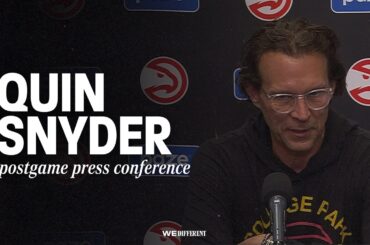 Hawks vs. Mavericks Postgame Press Conference: Quin Snyder