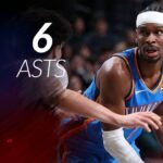 Shai Gilgeous-Alexander 20 pts 6 asts vs Nets 25/26 season