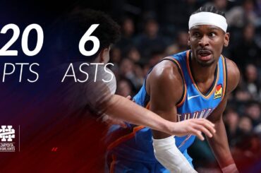 Shai Gilgeous-Alexander 20 pts 6 asts vs Nets 25/26 season