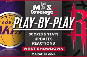 🔴LIVE - Los Angeles Lakers vs Houston Rockets - Play-By-Play & Reactions (3/18/26)