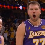 Luka Doncic crazy clutch plays and dagger 3 has Lakers hyped vs Rockets 😱